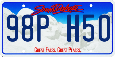 SD license plate 98PH50