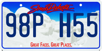 SD license plate 98PH55