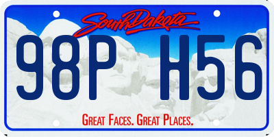 SD license plate 98PH56