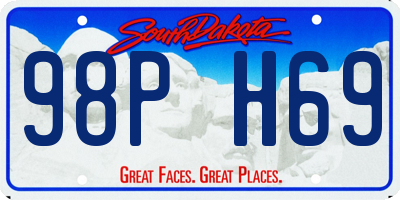 SD license plate 98PH69