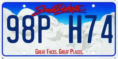 SD license plate 98PH74