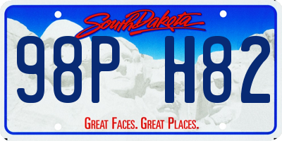 SD license plate 98PH82