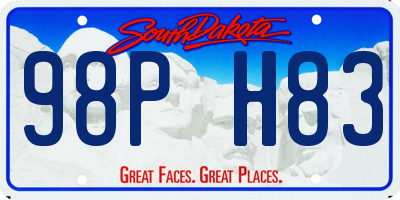 SD license plate 98PH83