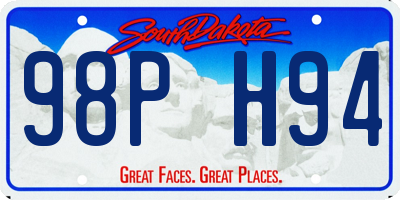 SD license plate 98PH94