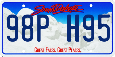 SD license plate 98PH95