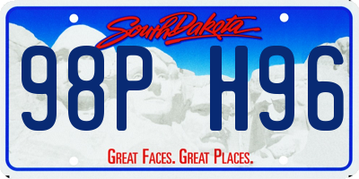 SD license plate 98PH96