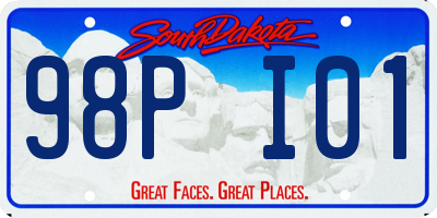 SD license plate 98PI01