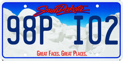 SD license plate 98PI02