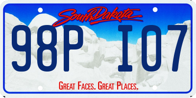 SD license plate 98PI07