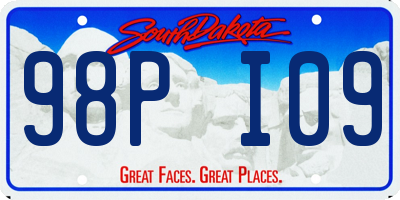 SD license plate 98PI09