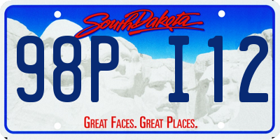 SD license plate 98PI12