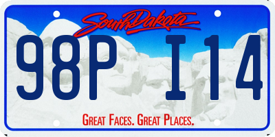 SD license plate 98PI14