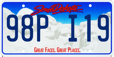 SD license plate 98PI19