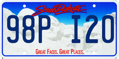 SD license plate 98PI20