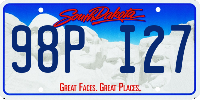 SD license plate 98PI27