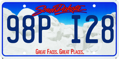 SD license plate 98PI28