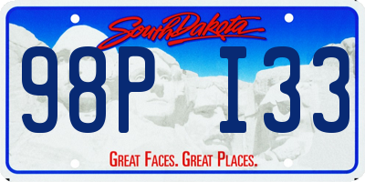 SD license plate 98PI33