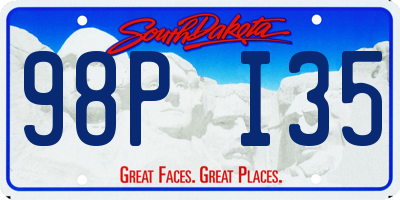 SD license plate 98PI35