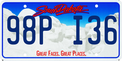 SD license plate 98PI36