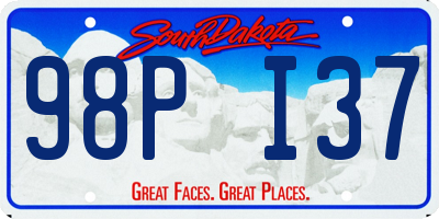 SD license plate 98PI37