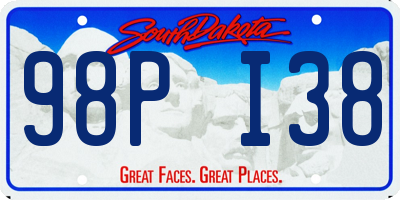 SD license plate 98PI38