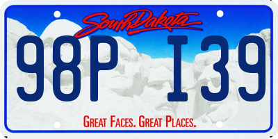 SD license plate 98PI39