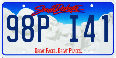 SD license plate 98PI41