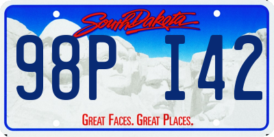 SD license plate 98PI42