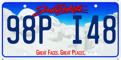 SD license plate 98PI48