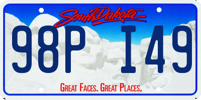 SD license plate 98PI49