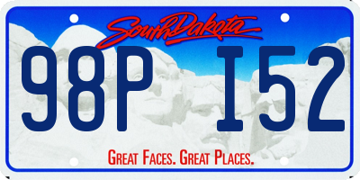 SD license plate 98PI52
