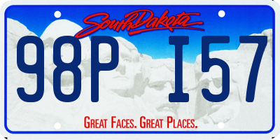 SD license plate 98PI57