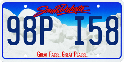 SD license plate 98PI58