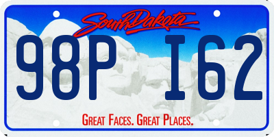 SD license plate 98PI62