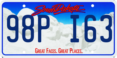 SD license plate 98PI63