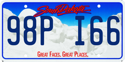 SD license plate 98PI66