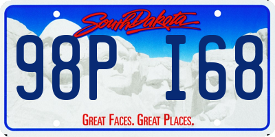 SD license plate 98PI68