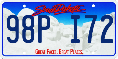 SD license plate 98PI72