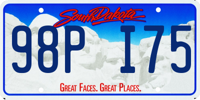 SD license plate 98PI75