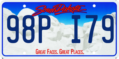 SD license plate 98PI79