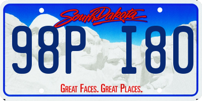 SD license plate 98PI80