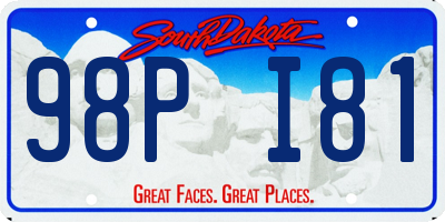 SD license plate 98PI81