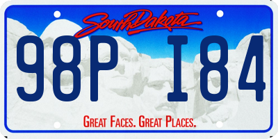 SD license plate 98PI84