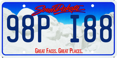 SD license plate 98PI88