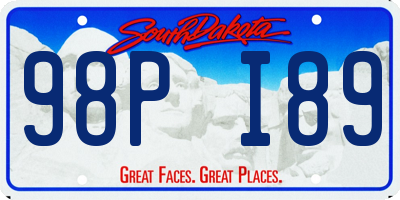 SD license plate 98PI89
