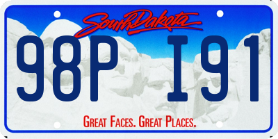 SD license plate 98PI91