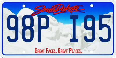 SD license plate 98PI95
