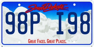 SD license plate 98PI98
