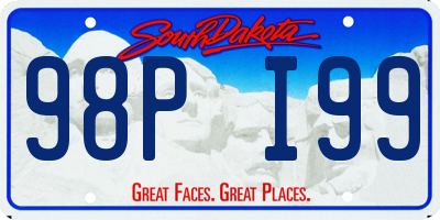 SD license plate 98PI99