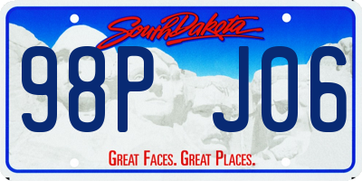 SD license plate 98PJ06